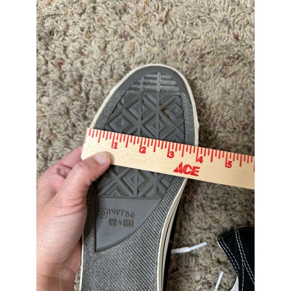 Converse One Star Black White Canvas Low Top Sneakers 10.5 Rubber Soles - Picture 9 of 9